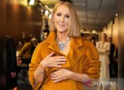 Celine Dion muncul ke masyarakat sama-sama putra kembarnya pada konser Hauser