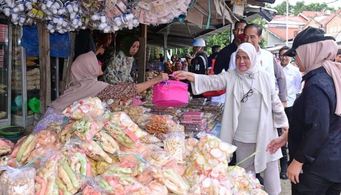 Jokowi Bareng Iriana ke Pasar pada Sulsel, Cek Harga hingga Beli Kacang Disco