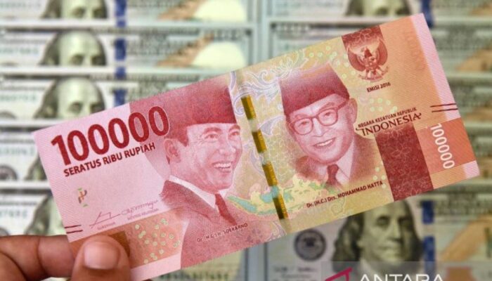 Rupiah meningkat dipengaruhi penurunan pemuaian dalam Indonesi